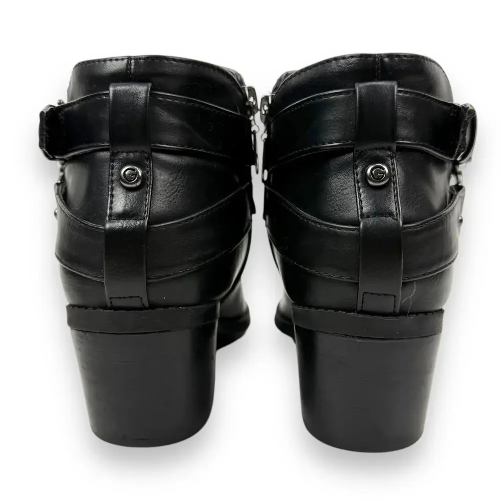 GUESS GBG black vegan leather cowgirl ankle boots - Picture 6 of 13